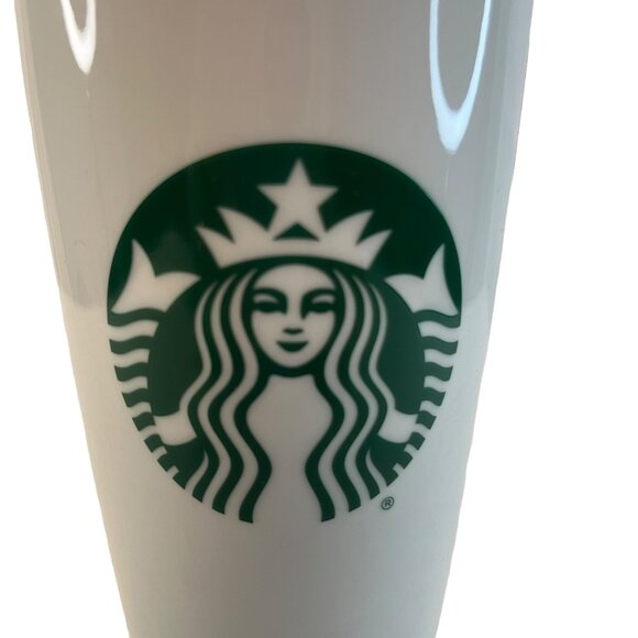 Starbuck Classic White Coffee Tumbler Ceramic Mug Green Mermaid Logo - Picture 2 of 6